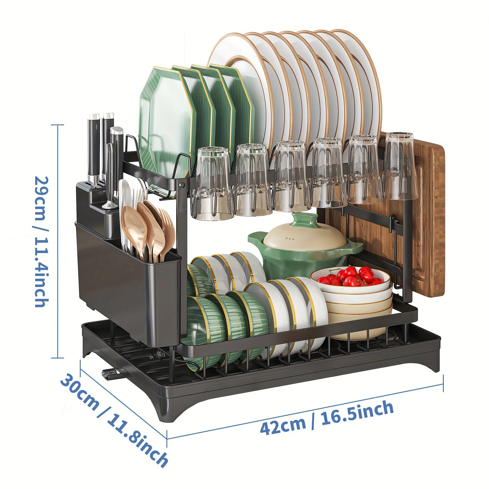 Simplify.™️ Double Layer Dish Rack Maestro