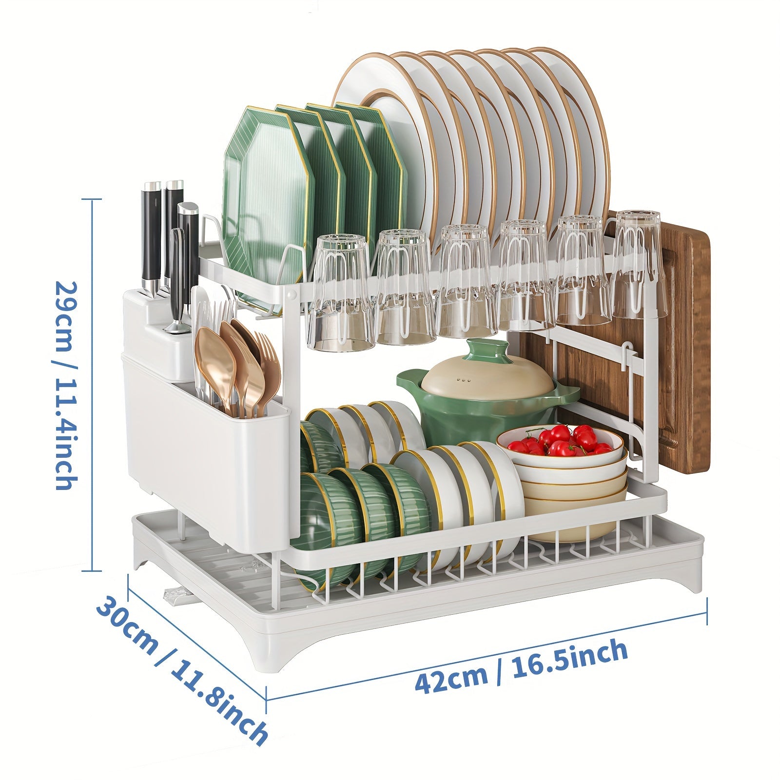 Simplify.™️ Double Layer Dish Rack Maestro