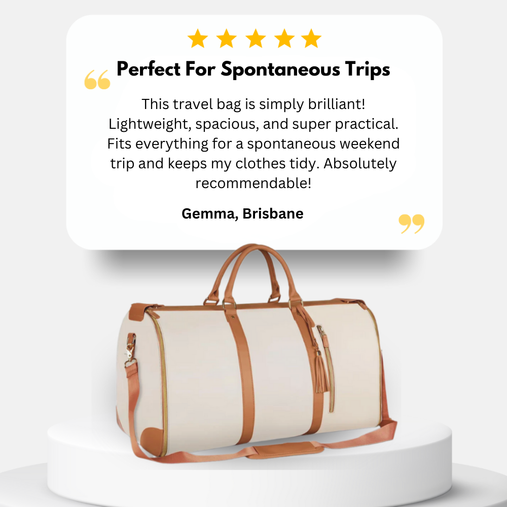 TravelTech™ Foldable Premium Leather Travel Bag