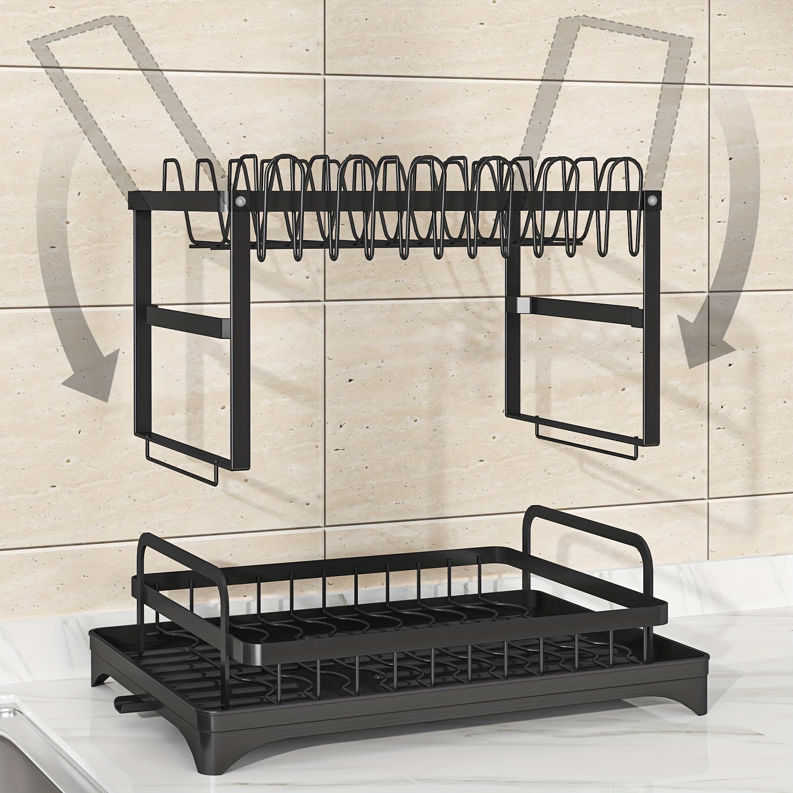 Simplify.™️ Double Layer Dish Rack Maestro